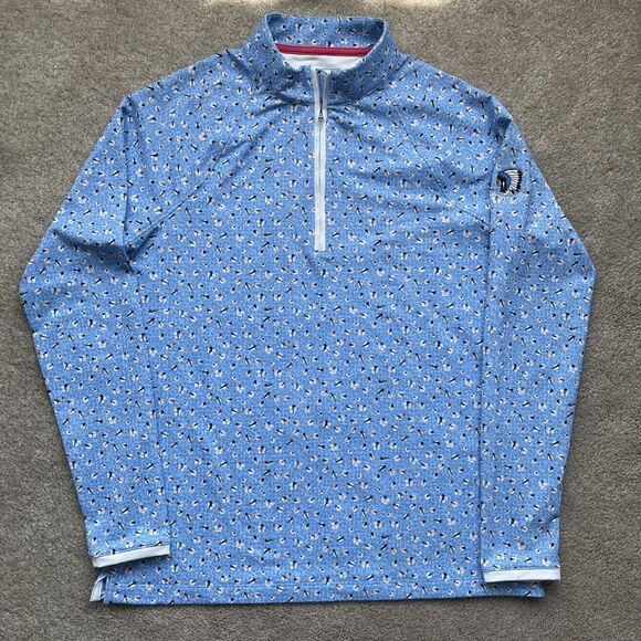 Peter Millar Perth Performance Pullover Womens S UPF 1/4 Zip Ladies Print Swim - Picture 1 of 7